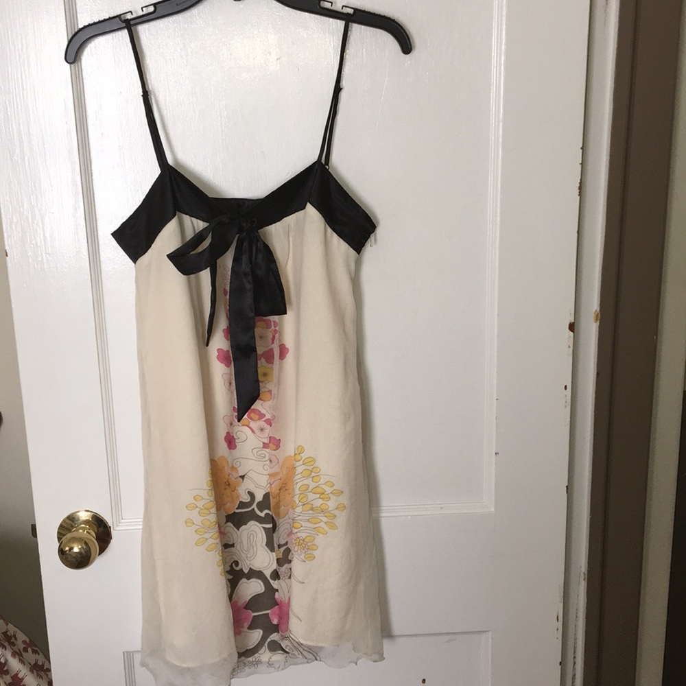 Cream and Floral Dress size Large